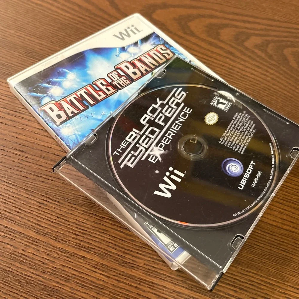 Nintendo Wii Battle of the Bands & Black Eyed Peas‎ Experience Game Bundle Lot